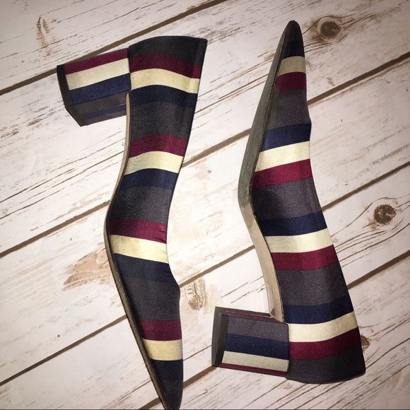J. Crew Shoes - $bogo$ J Crew Women’s striped block heels size 8